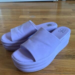 No boundaries light purple platform sandals